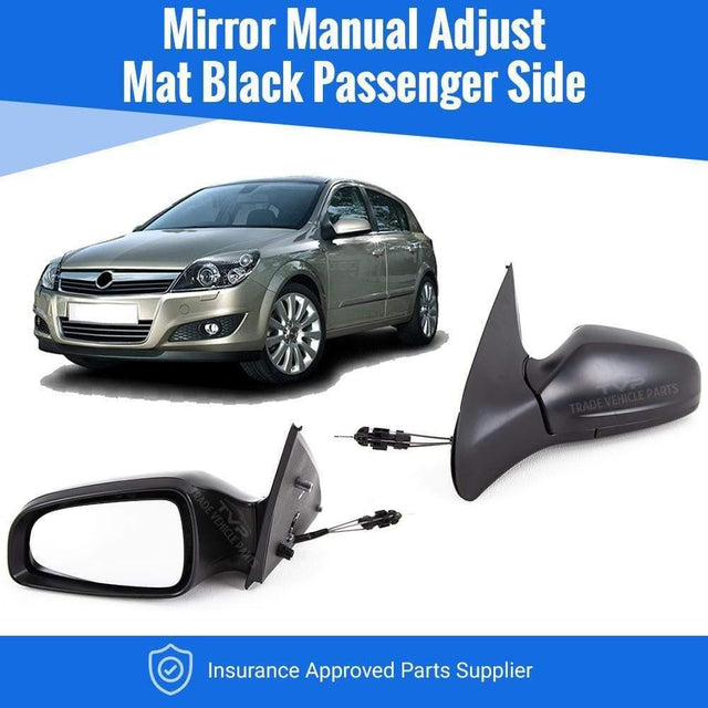 Fits Vauxhall Astra 5Dr Hatchback 2004-2009 Door Wing Mirror Manual Adjust Left Side - image 2