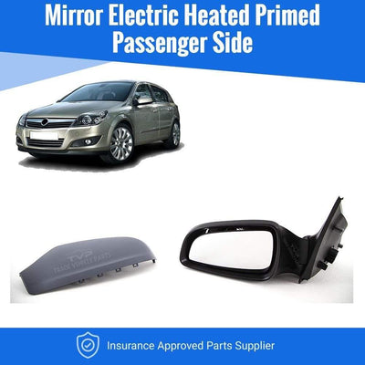 Fits Vauxhall Astra Hatchback 2004-2009 Door Wing Mirror Electric Heated Primed Left - tradevehicleparts.co.uk