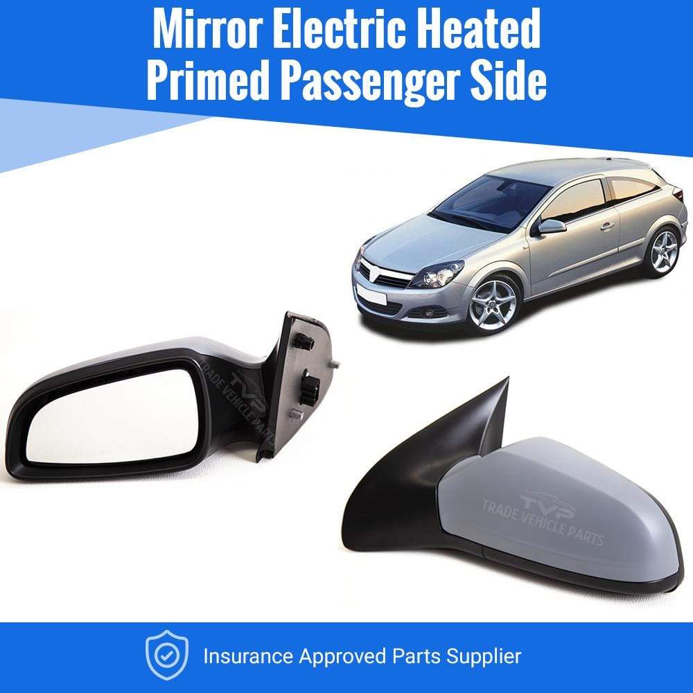 OP5024 Vauxhall Astra 3Dr Sporthatch 2005-2012 Door Wing Mirror Electric Heated Primed Passenger Side
