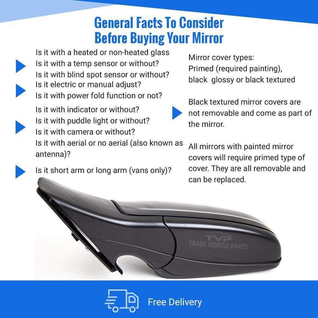 Fits Vauxhall Astra 3Dr Sporthatch 2005-2012 Door Wing Mirror Electric Heated Textured Passenger Side - image 4