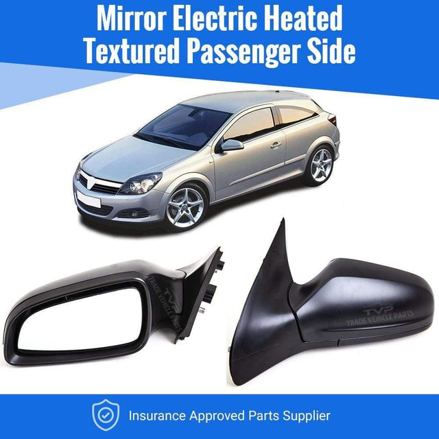 Fits Vauxhall Astra 3Dr Sporthatch 2005-2012 Door Wing Mirror Electric Heated Textured Passenger Side - image 2