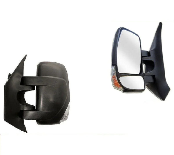 Fits Vauxhall Movano 2010- Door Wing Mirror E/H W/ Indicator Textured Passenger Side