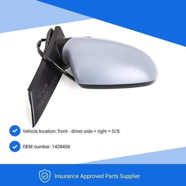 Fits Vauxhall Astra J 2010-2015 Door Wing Mirror Electric Heated Primed Driver Side - image 2