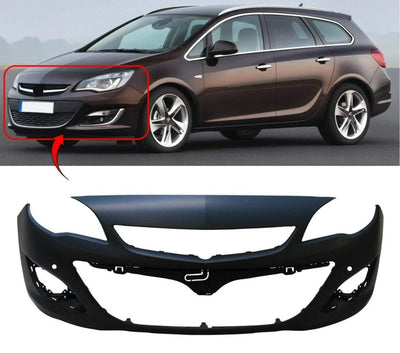 Fits Vauxhall Astra J 5Dr Estate 2012-2015 Front Bumper Primed With Pdc Sensor Holes - tradevehicleparts.co.uk
