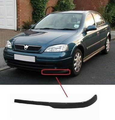 Fits Vauxhall Astra G 1998-2004 Front Bumper Spoiler Black Passenger Side - tradevehicleparts.co.uk