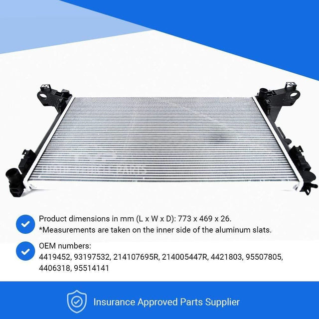 Fits Nissan Nv400 2011- Radiator (2.3Cdti)(Manual/Automatic)(With Ac) - image 4
