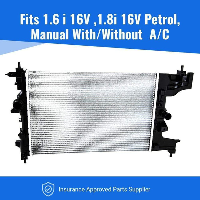 Fits Chevrolet Cruze (J300, J305, J308) 2009-2015 Radiator (1.6 I 16V ,1.8I 16V Petrol) (Manual) (With/Without Ac) - image 2