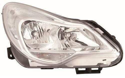 Fits Vauxhall Corsa 2011-2014 Headlight Headlamp Not Adaptive Lighting Type Chrome Rh - tradevehicleparts.co.uk