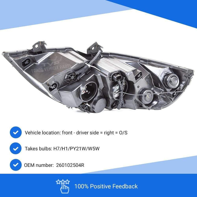 Fits Renault Master 2010- Headlight Headlamp Without Motor Driver Side - image 3