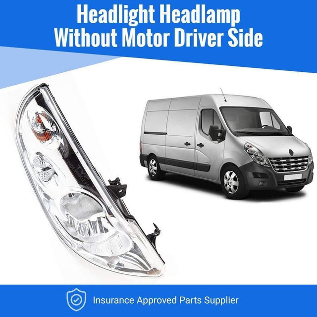Fits Renault Master 2010- Headlight Headlamp Without Motor Driver Side - image 2