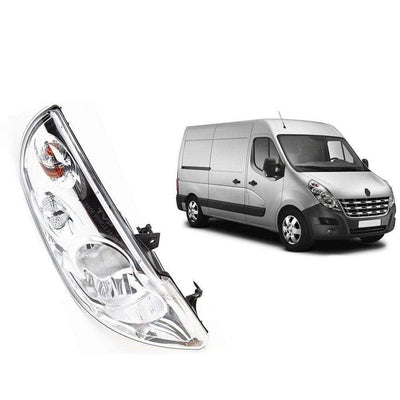 Fits Renault Master 2010- Headlight Headlamp Without Motor Driver Side - tradevehicleparts.co.uk
