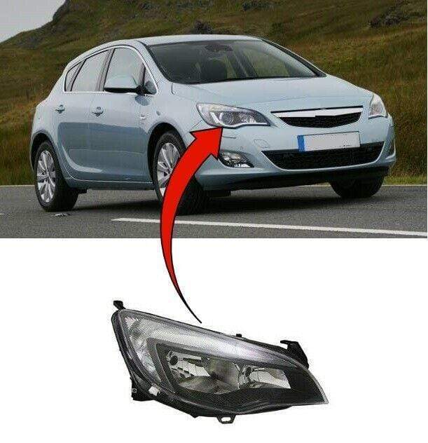 OP8230A Vauxhall Astra Hatch 2010-2012 Headlamp Headlight W/Motor Black Type Right Side