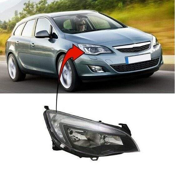 OP8230B Vauxhall Astra Estate 2010-2012 Headlamp Headlight W/Motor Black Type Right Side