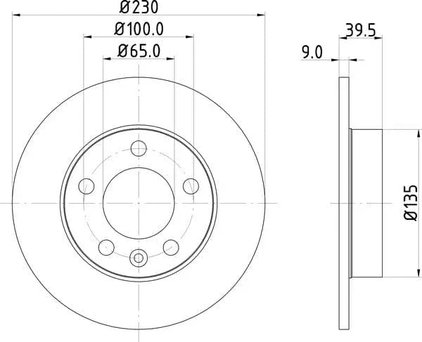 Don Brake Disc Solid Rear PCD10032 230mm - image 4