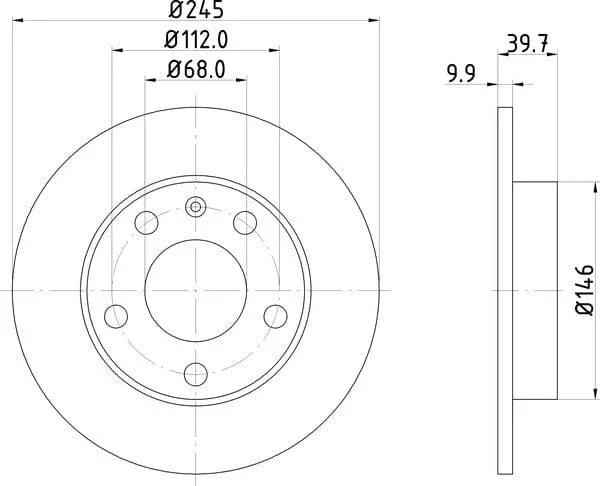 Don Brake Disc Solid Rear PCD10242 245mm - image 4