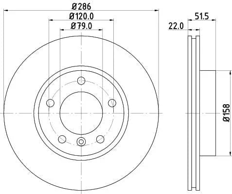 Don Brake Disc Vented Front PCD10252 286mm - image 3