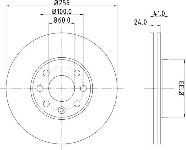 Don Brake Disc Vented Front PCD10292 256mm - image 4