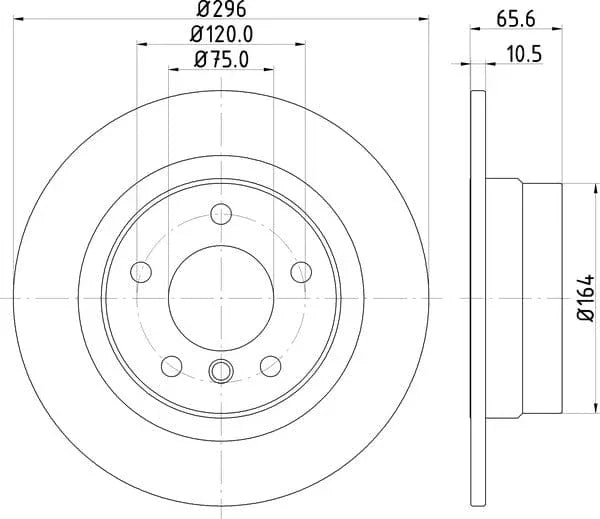 Don Brake Disc Solid Rear PCD10852 296mm - image 4