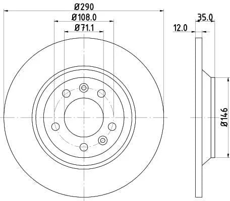 Don Brake Disc Solid Rear PCD10902 290mm - image 3