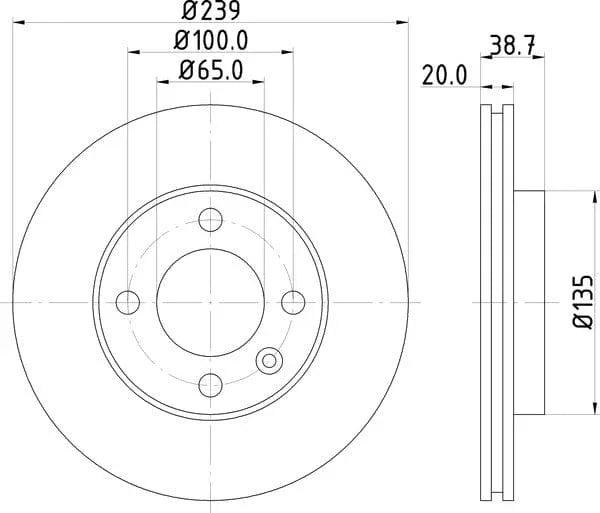 Don Brake Disc Vented Front PCD11072 239mm - image 4