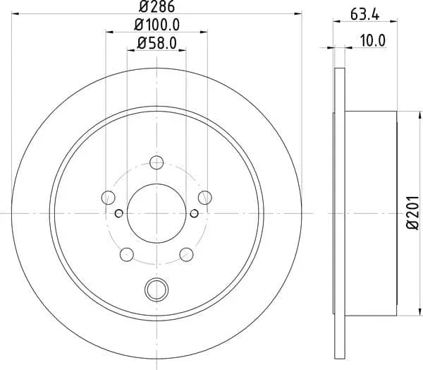 Don Brake Disc Solid Rear PCD11172 286mm - image 4