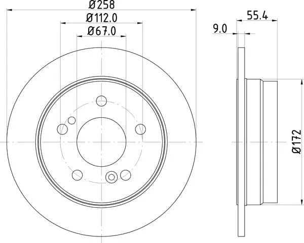 Don Brake Disc Solid Rear PCD11362 259mm - image 4