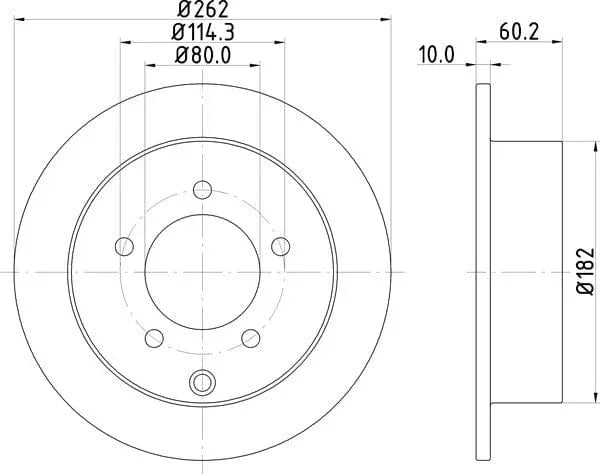 Don Brake Disc Solid Rear PCD11372 262mm - image 4