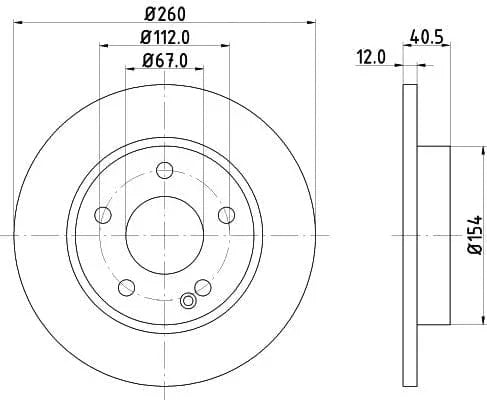 Don Brake Disc Solid Front PCD11392 260mm - image 3