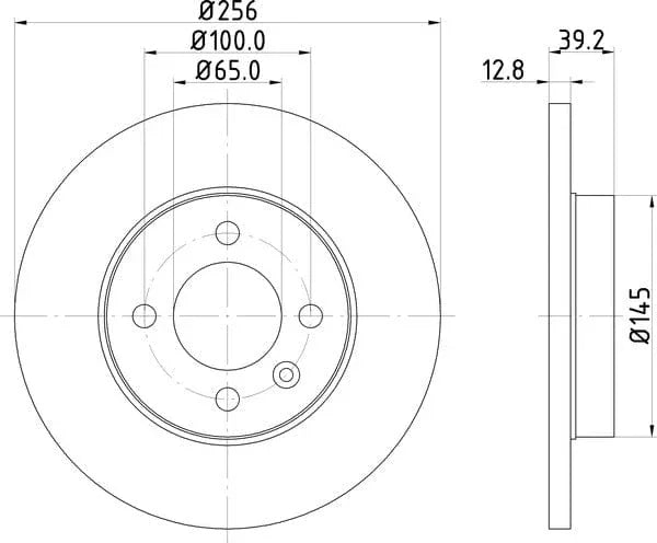 Don Brake Disc Solid Front PCD11682 256mm - image 4
