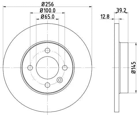 Don Brake Disc Solid Front PCD11682 256mm - image 3