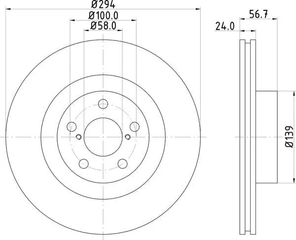 Don Brake Disc Vented Front PCD12032 294mm - image 4