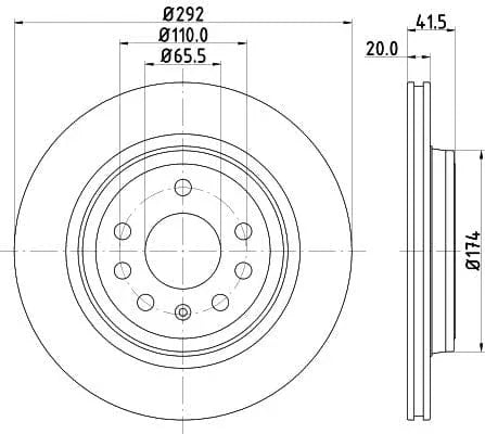 Don Brake Disc Vented Rear PCD12132 292mm - image 3