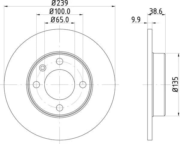 Don Brake Disc Solid Front PCD12212 239mm - image 4