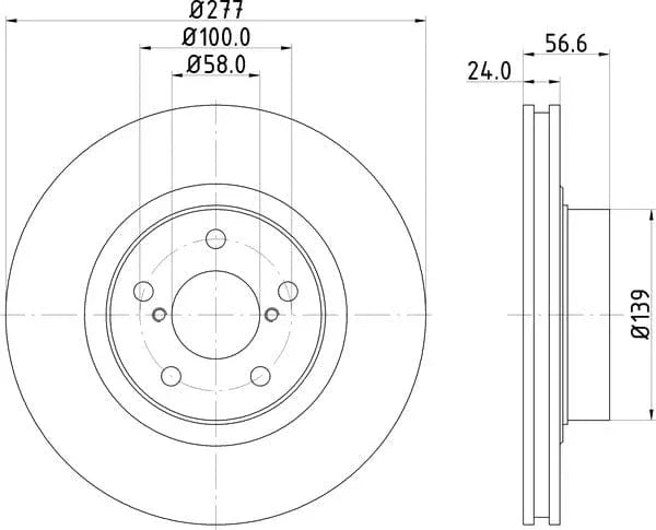Don Brake Disc Vented Front PCD12312 277mm - image 4