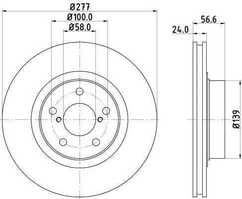 Don Brake Disc Vented Front PCD12312 277mm - image 3