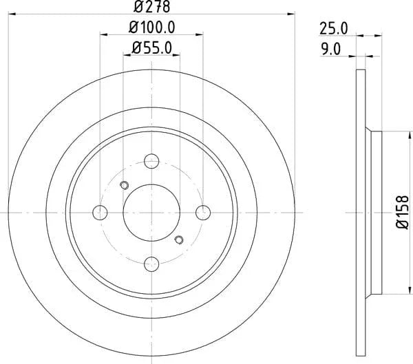 Don Brake Disc Solid Rear PCD12392 278mm - image 4