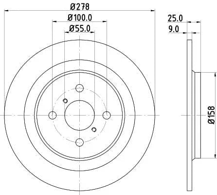Don Brake Disc Solid Rear PCD12392 278mm - image 3