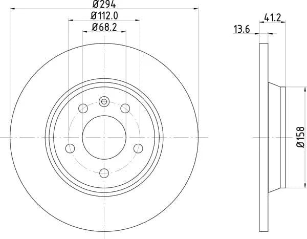 Don Brake Disc Solid Rear PCD12562 294mm - image 4