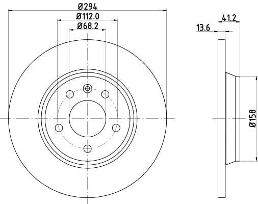 Don Brake Disc Solid Rear PCD12562 294mm - image 3
