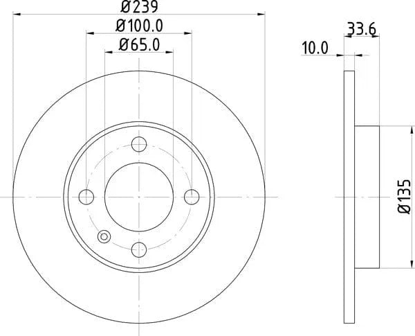 Don Brake Disc Solid Front PCD12662 239mm - image 4