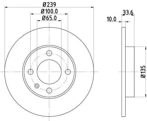 Don Brake Disc Solid Front PCD12662 239mm - image 3