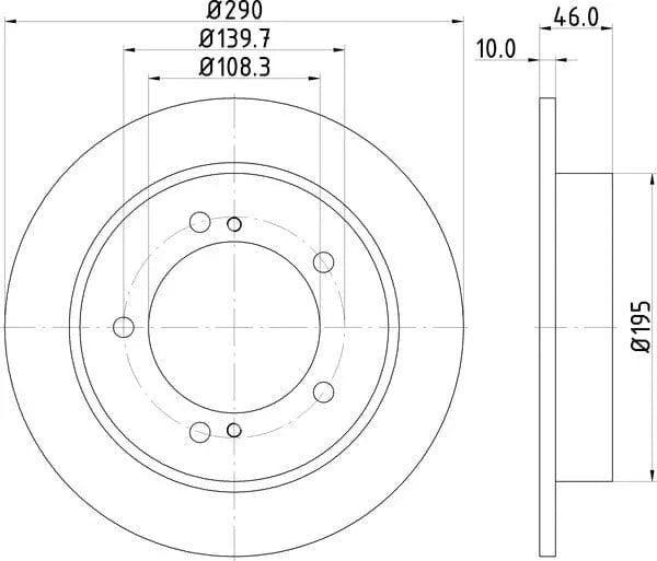 Don Brake Disc Solid Front PCD12922 290mm - image 4