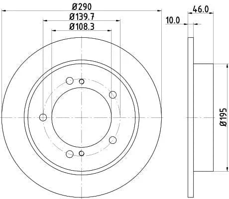 Don Brake Disc Solid Front PCD12922 290mm - image 3