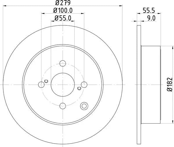 Don Brake Disc Solid Rear PCD13012 279mm - image 4