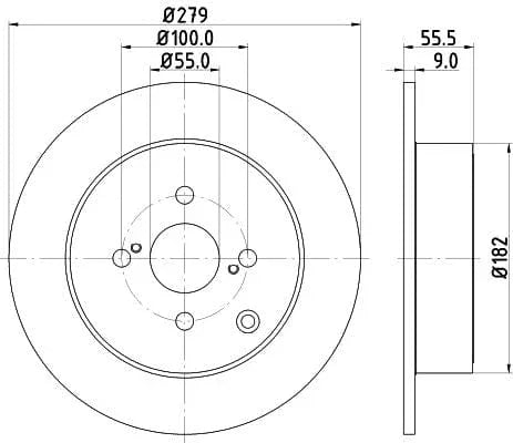 Don Brake Disc Solid Rear PCD13012 279mm - image 3