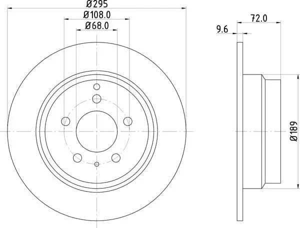 Don Brake Disc Solid Rear PCD13032 295mm - image 4