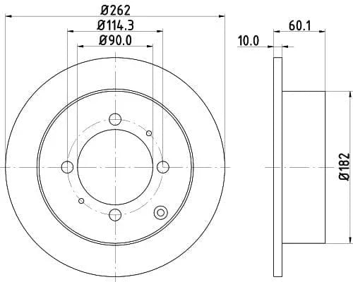 Don Brake Disc Solid Rear PCD13502 262mm - image 3