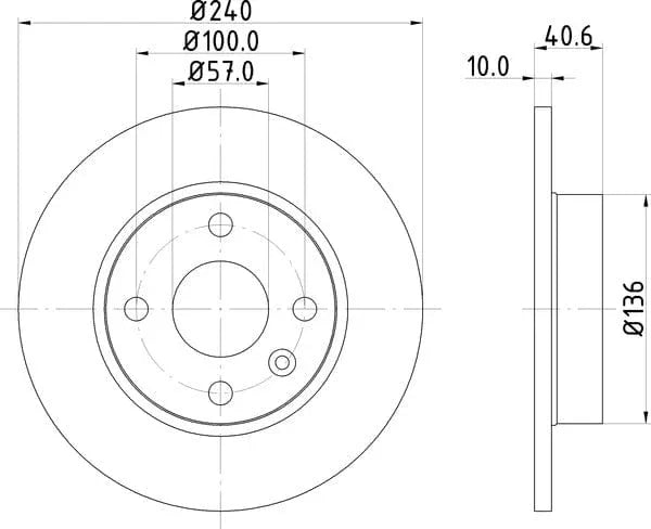 Don Brake Disc Solid Rear PCD13512 240mm - image 4