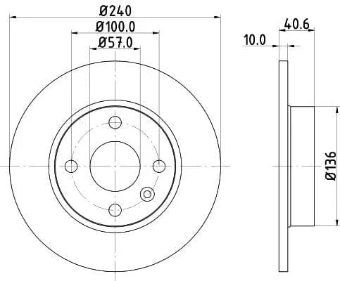 Don Brake Disc Solid Rear PCD13512 240mm - image 3