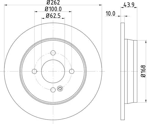 Don Brake Disc Solid Rear PCD13572 262mm - image 4